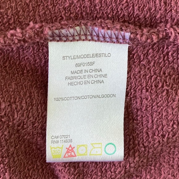 Women’s size small REV Revelation mauve sweatshirt with sleeve ruffle detail - Picture 5 of 6